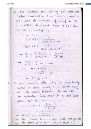 93GATE 2009 JENNA’S NETWORKS NOTES
 