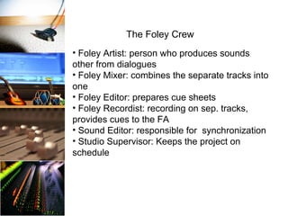 George mIlioris_Film Sound Lecture 02 | PPT