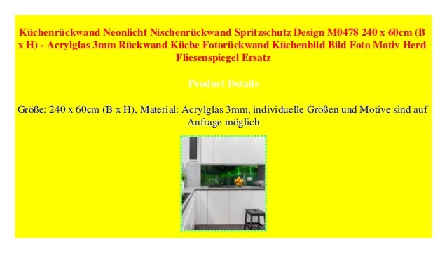 Kuchenruckwand Neonlicht Nischenruckwand Spritzschutz Design M0478 2