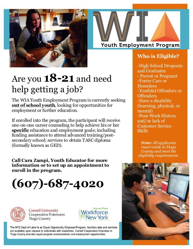 wia flyer youth program flyer
