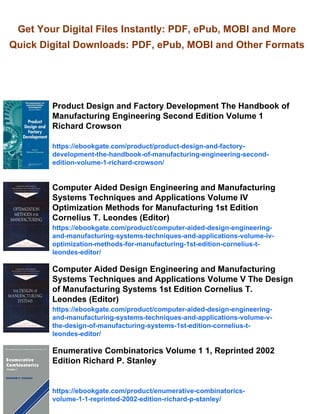Standards for Engineering Design and Manufacturing 1st Edition Richard ...