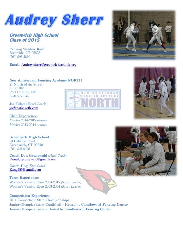 athletic resume