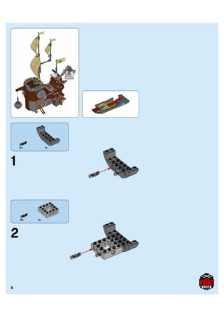 LEGO Piggy Pirate Ship Set 75825 Instructions