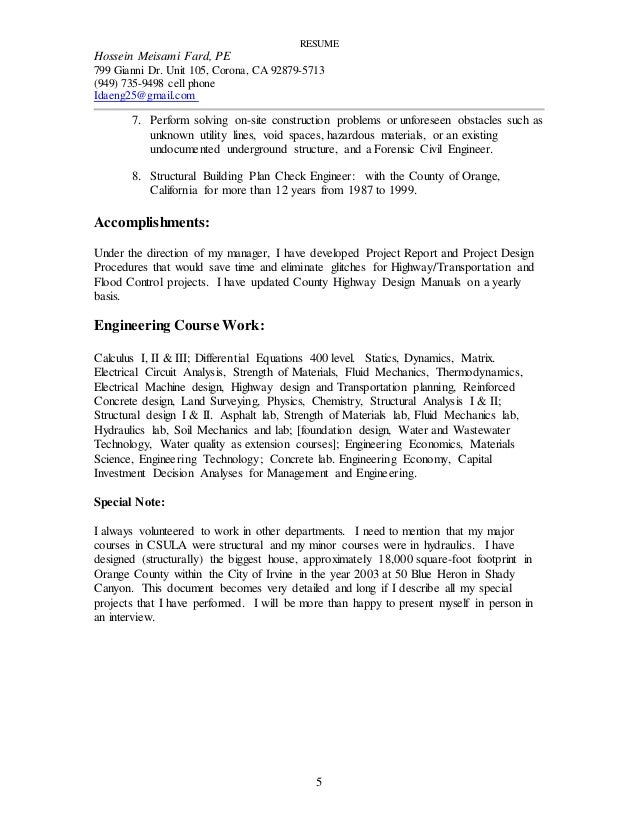 Resume Jan 232017 Land Development Engineer