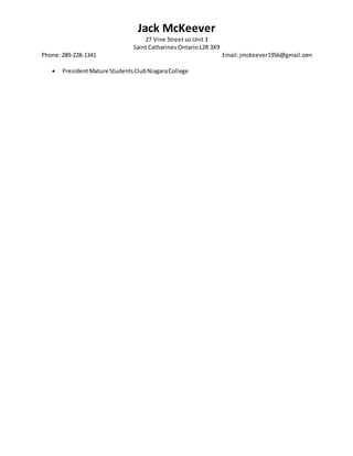 Jacks Resume PDF - Jacks Resume 3 320