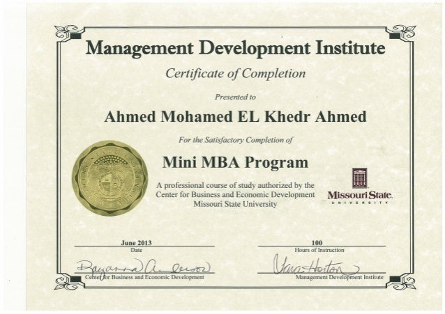 Mini Mba Diploma ahmedkhedr mini mba certificate Mini Mba Diploma ahmedkhedr mini mba certificate