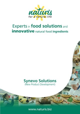 Experts in food solutions and
innovative natural food ingredients
Synevo Solutions
(New Product Development)
 