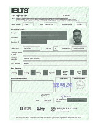IELTS RESULTS