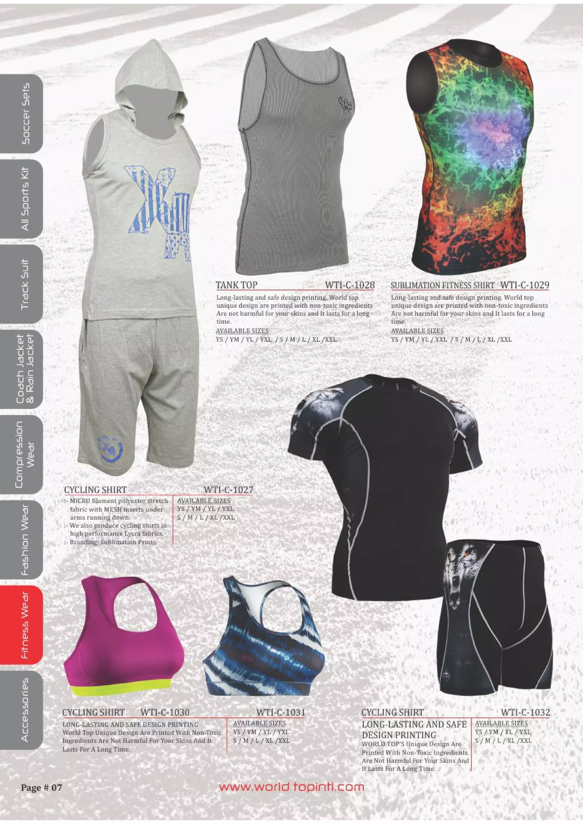 Sportswear catalogue PDF