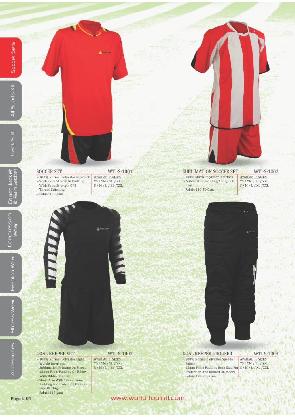 Sportswear catalogue