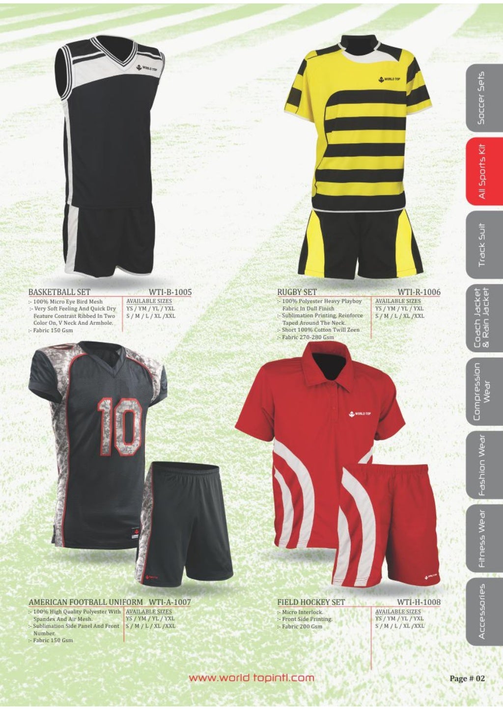 Sportswear catalogue