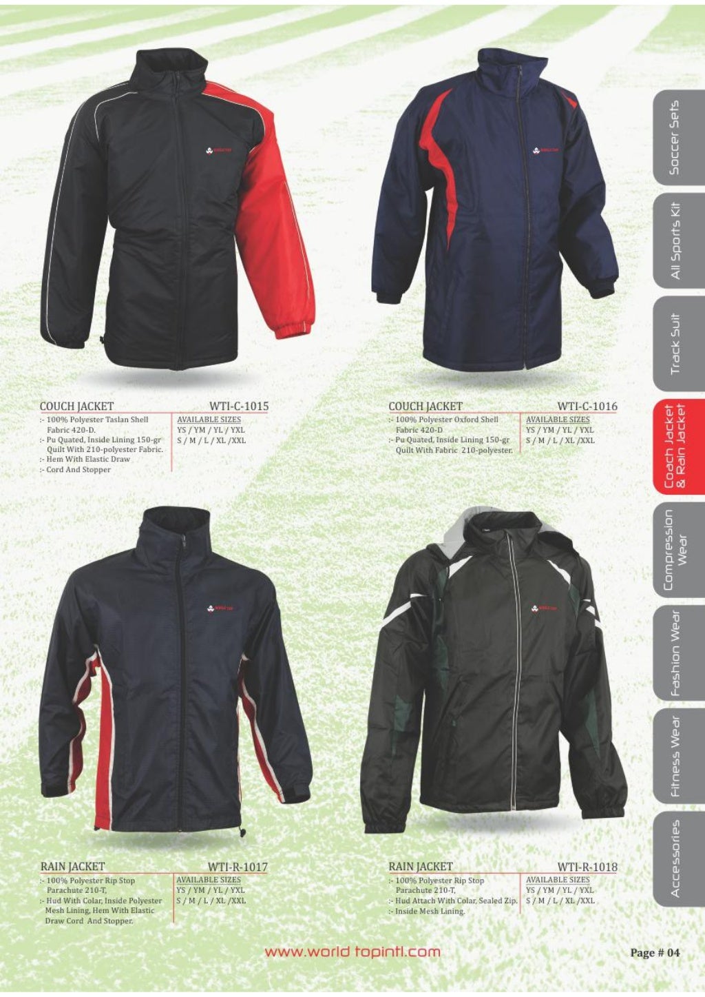 Sportswear catalogue