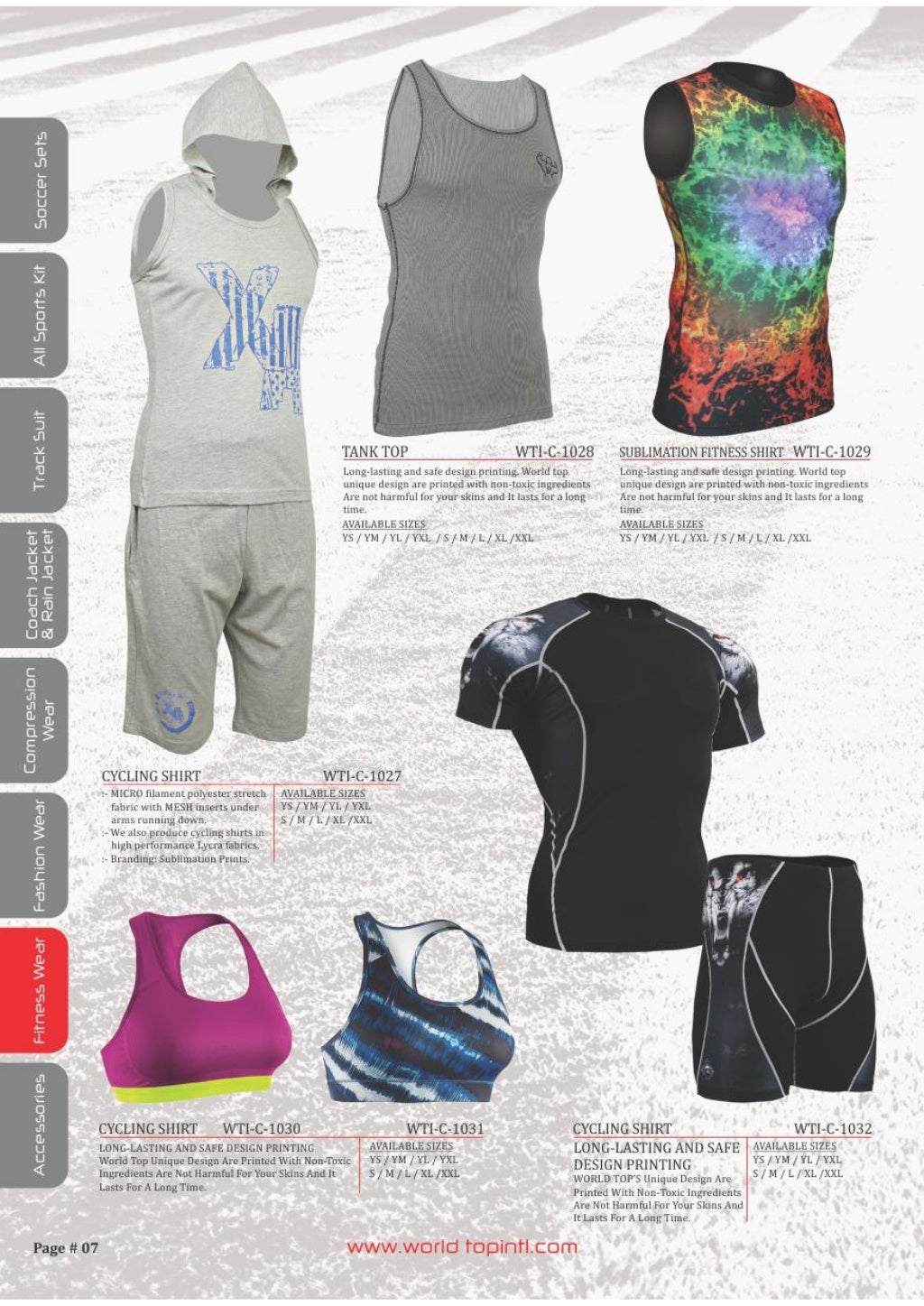 Sportswear catalogue