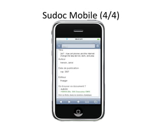 Sudoc Mobile (4/4)
 