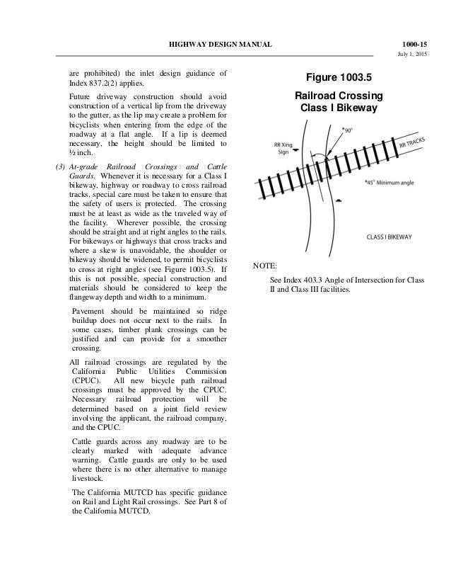 caltrans highway design manual