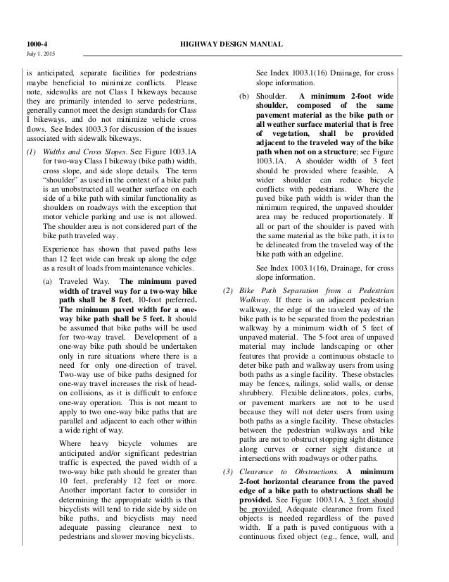 caltrans highway design manual