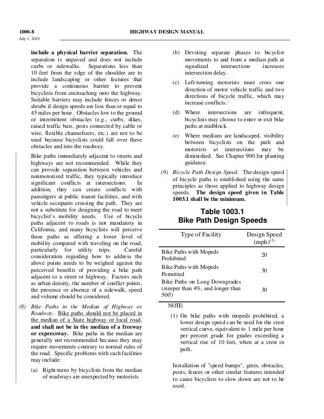 caltrans highway design manual