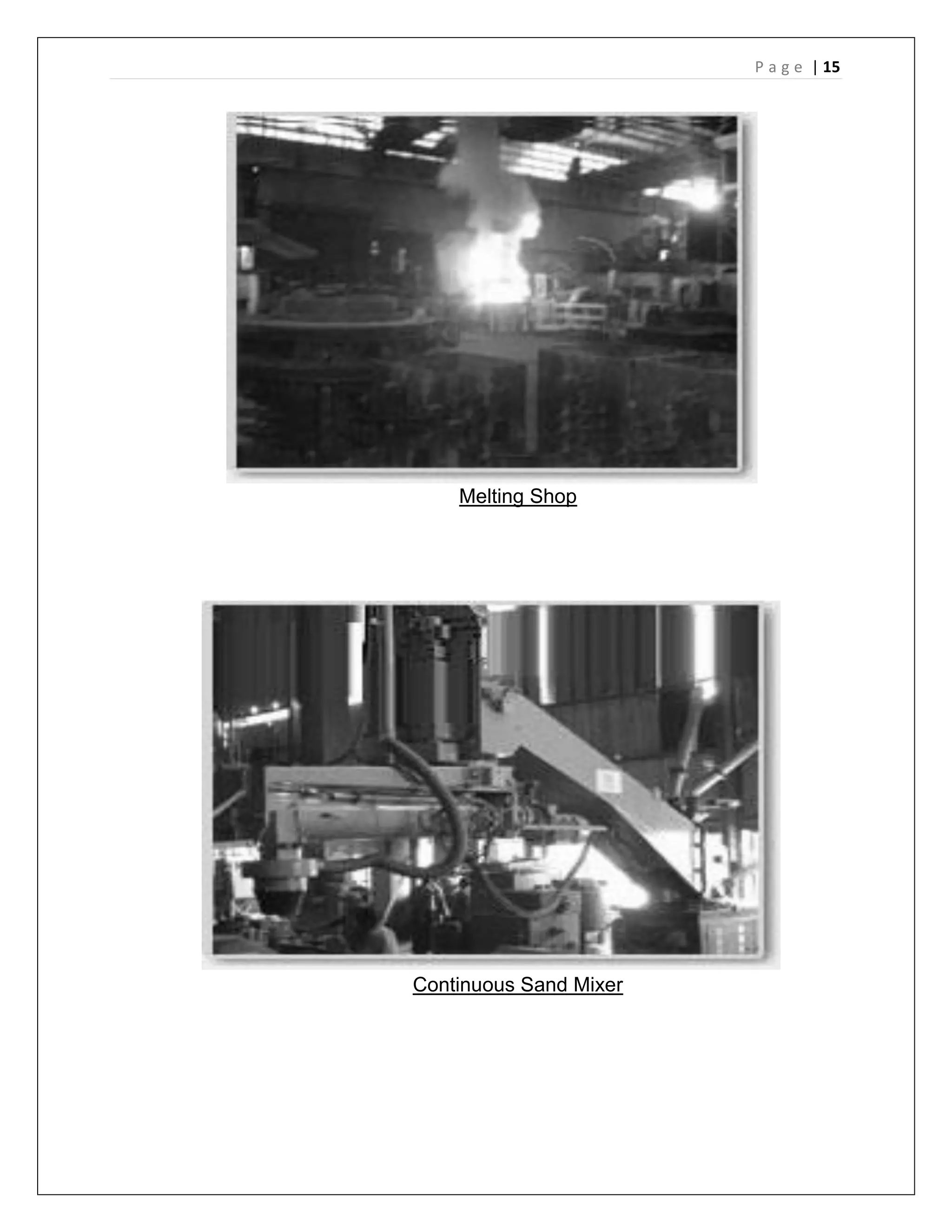 P a g e | 15
Melting Shop
Continuous Sand Mixer
 