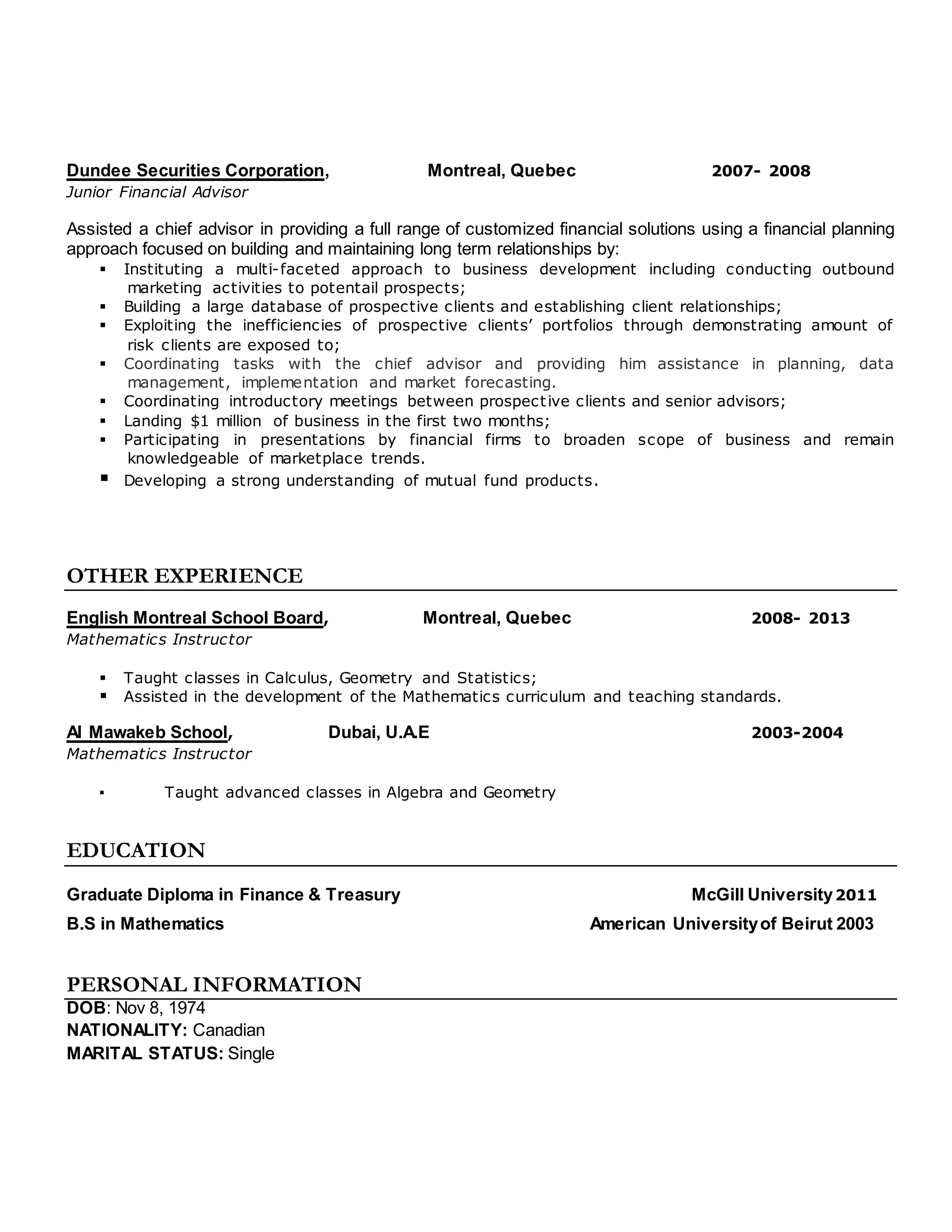 Resume emirat pdf