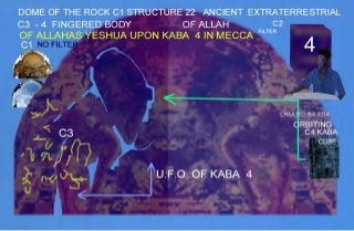 75 dome of the rock structure c1 reveals its elongated headed face of allah as yeshua c3 full body image& kaba 2 u.f.o.