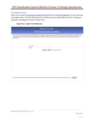 Deliverable #4 - Report of the Online Statewide FSP Classification ...