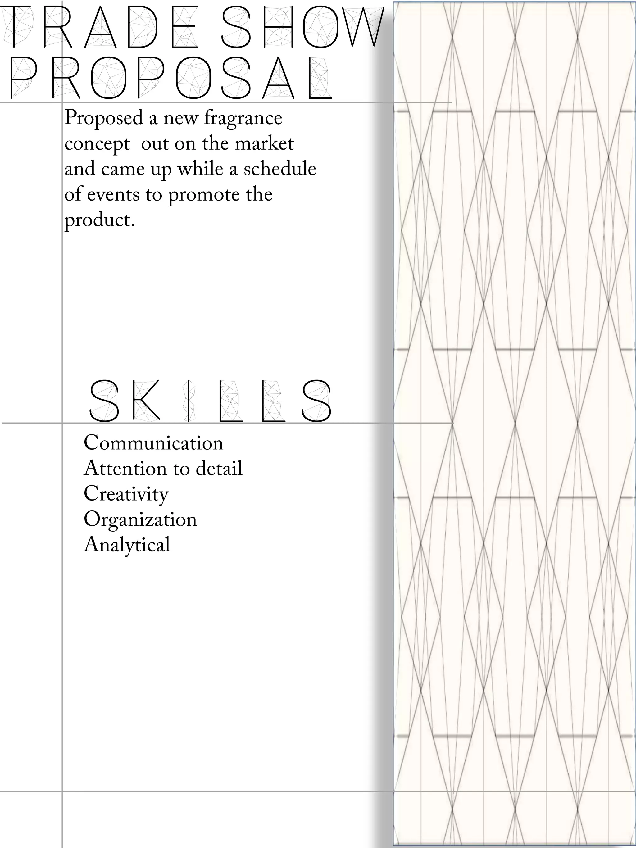 Trade Show
Proposal
Skills
 