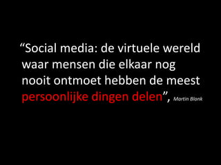   "Over social media moet je niet lullen. Je moet het doen.“ @marjolijn
