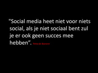     “Voor het eerst in de geschiedenis van de mensheid komen interpersoonlijke communicatie, organisatiecommunicatie en massacommunicatie samen”.Prof. Jan van DijkPeter