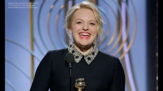 Elisabeth Moss wins for her performance
in The Handmaid’s Tale. Photograph:
Handout/NBCUniversal via Getty Images
 