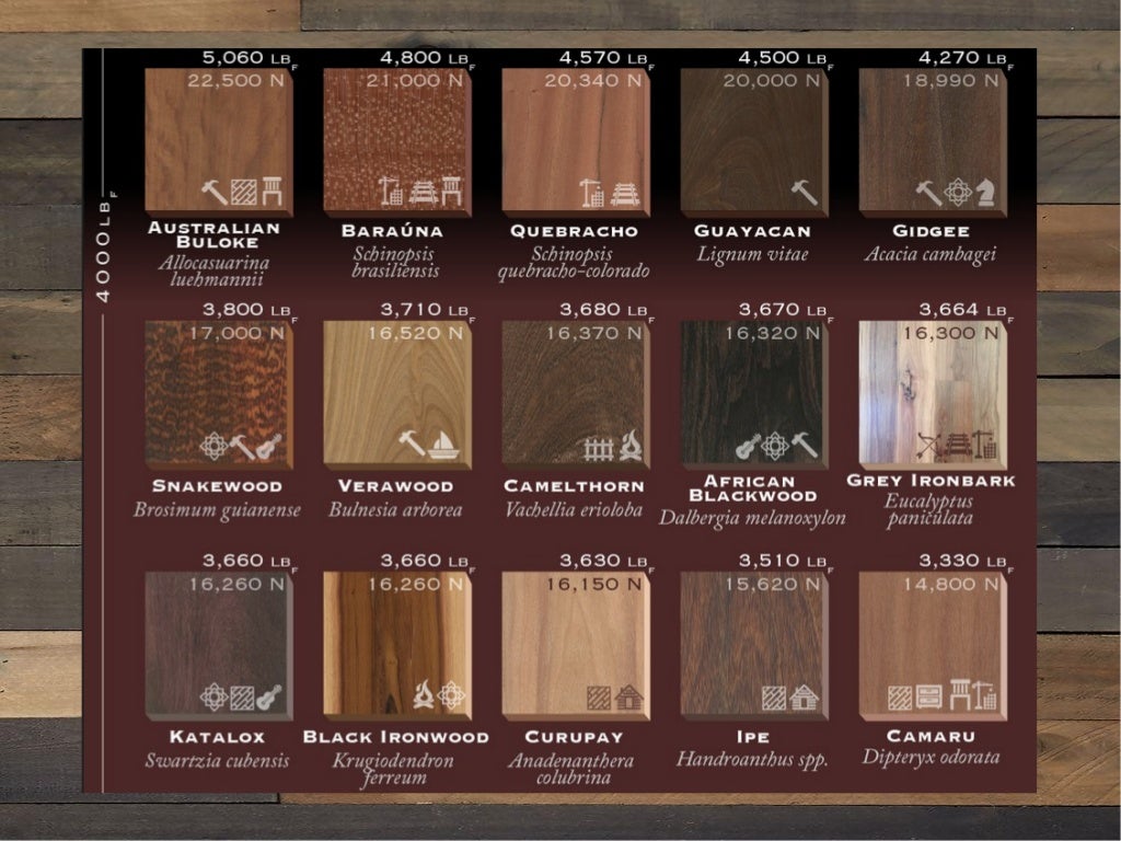 75 Types of Wood Ranked by Hardness and How They Are Used