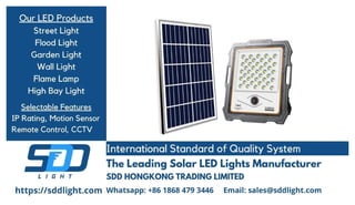 solar flood light in China, LED manufacturer, solar lighting