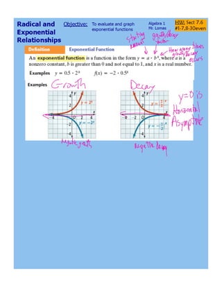 7 6 Evaluating And Graphing Exponential Functions Pdf 7 6 Evaluating And Graphing Exponential Functions Pdf