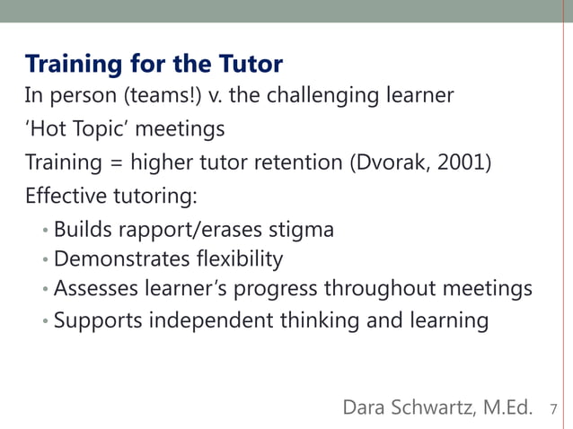 Tutoring Program Construct | PPT
