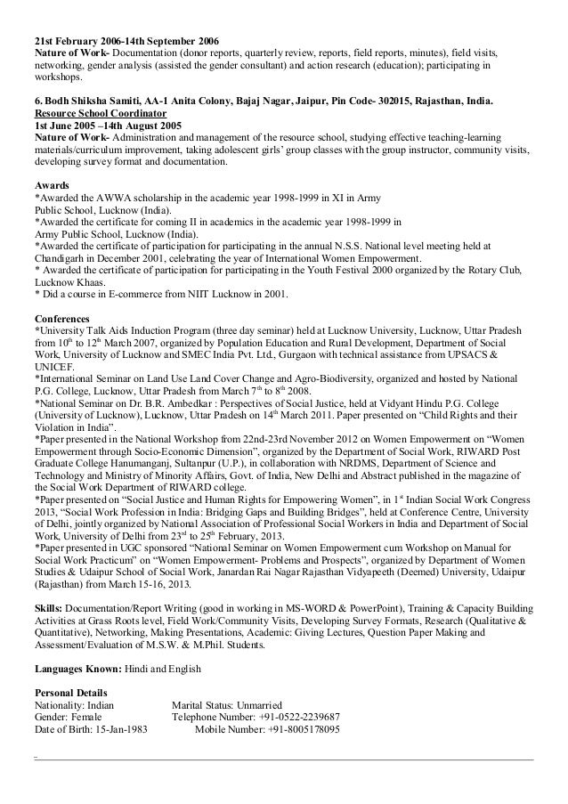 Resume Of Dr Vinita Joshi 1