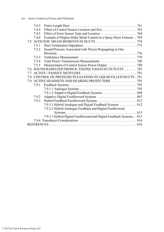 Active Control of Noise and Vibration Second Edition Colin Hansen | PDF