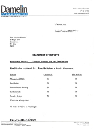 Damelin Results