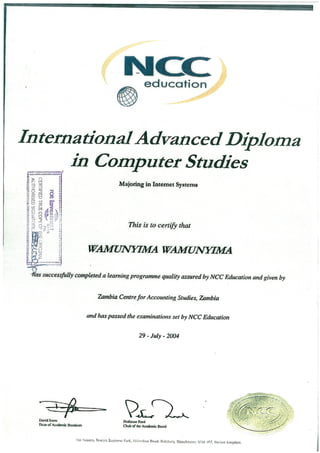 Advanced Diploma Certificate