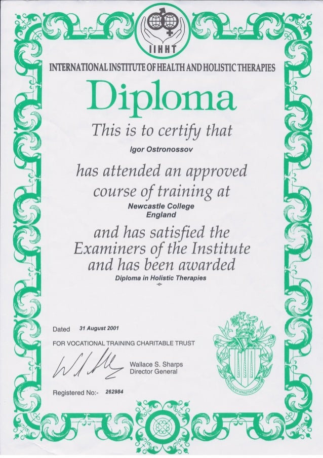 IIHHT Diploma in Holistic Therapies