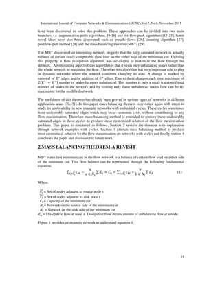 A MASS BALANCING THEOREM FOR THE ECONOMICAL NETWORK FLOW MAXIMISATION | PDF