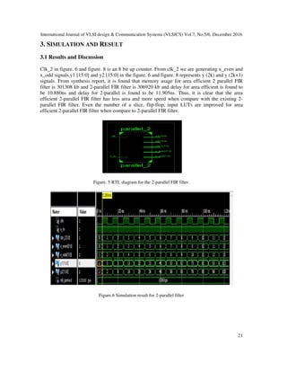 VLSI IMPLEMENTATION OF AREA EFFICIENT 2-PARALLEL FIR DIGITAL FILTER | PDF