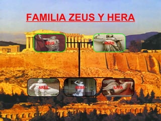 FAMILIA ZEUS Y HERA HERA ARES HEBE ILITÍA ZEUS 