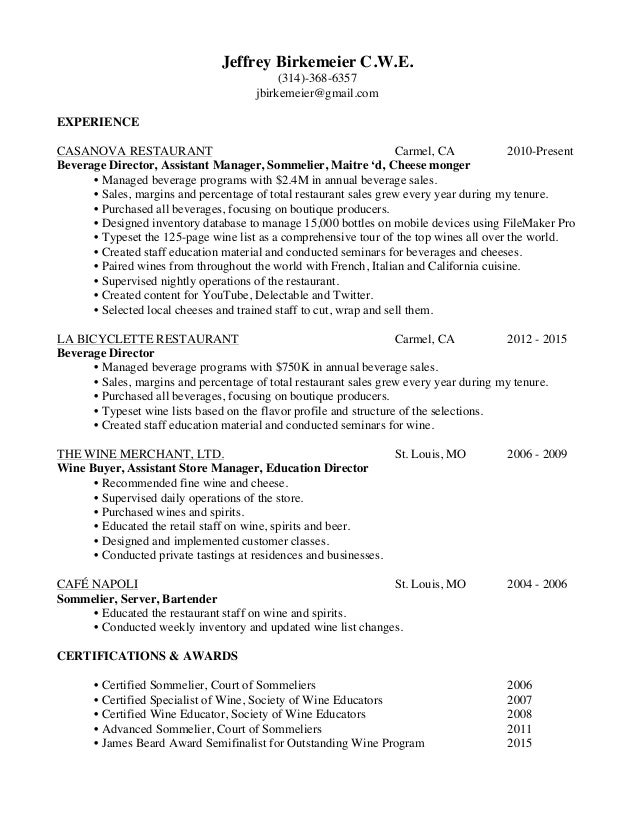 birkemeier resume 2015 march
