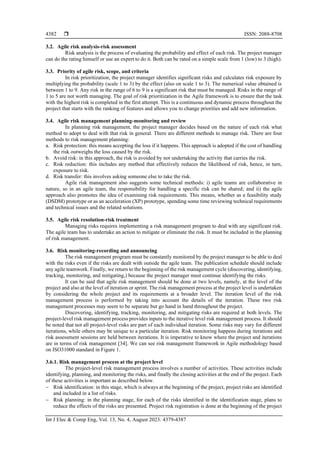 Risk management framework in Agile software development methodology | PDF