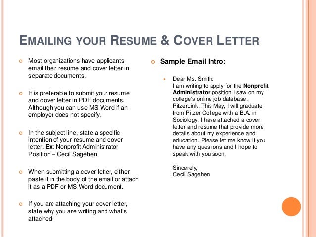 how to email your resumes