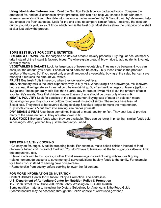 TIPS FOR HEALTHY, thrifty meals | PDF | Free Download