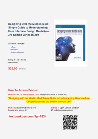 Designing with the Mind in Mind: A Comprehensive Guide to User ...