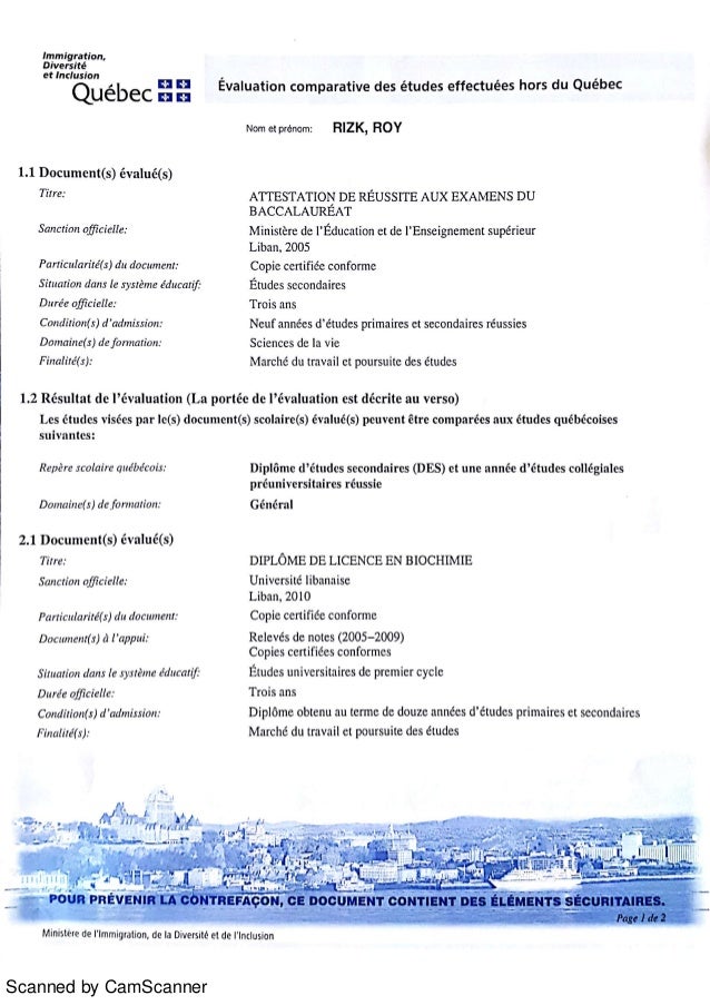 Premier cycle universitaire quebec