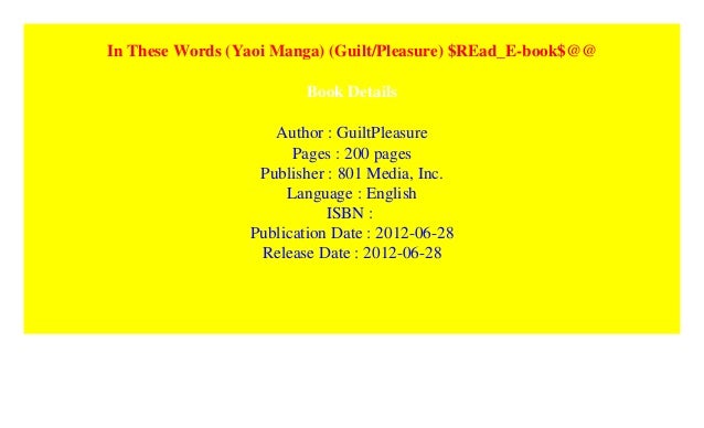 In These Words Yaoi Manga Guilt Pleasure Read E Book