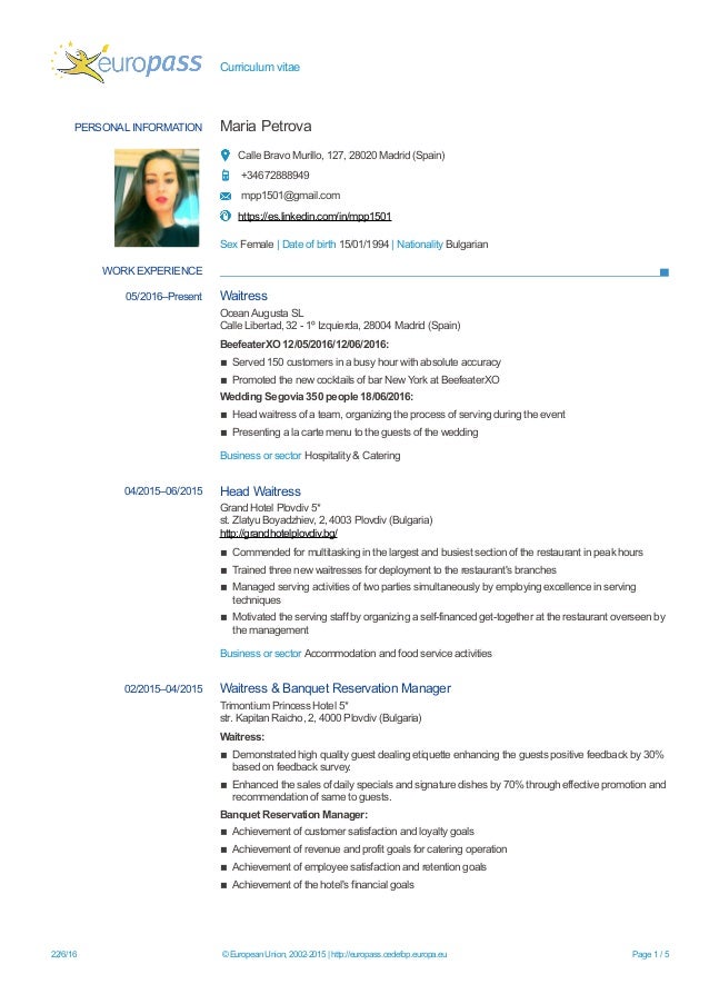 Cv Europass Petrova En Cv Europass Petrova En