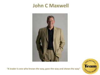 Rippal H. Suneja
John C Maxwell
“A leader is one who knows the way, goes the way and shows the way”
 